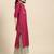 Varanga Women Magenta Yoke Design Straight Kurta