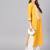 Varanga Women Yellow & White Yoke Design Khari Print Straight Kurta