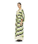 JSDC V-Neck Style Checked Printed Co-ord Sets Kaftan Pant For Women