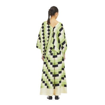 JSDC V-Neck Style Checked Printed Co-ord Sets Kaftan Pant For Women 2