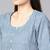 Varanga Women Blue & White Striped Straight Kurta