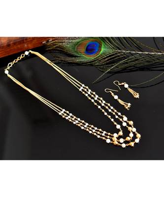 Awesome Goldplated Designer Multilayer Necklace Set dj03425 1