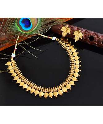 Beautiful Antique Lakshmi Coin Necklace Set dj03492 1