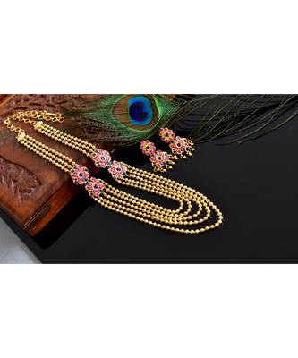 Beautiful Multilayer Ruby blue Muggappu Set  dj03495 2