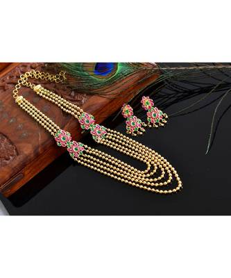 Beautiful Multilayer Ruby emerald Muggappu Set  dj03496 1