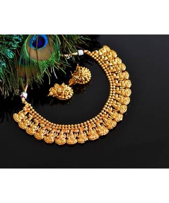 Beautiful Antique Lakshmi Necklace Set  dj03497 3