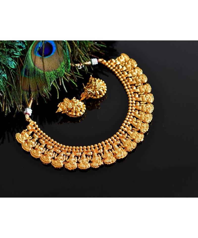 Beautiful Antique Lakshmi Necklace Set  dj03497