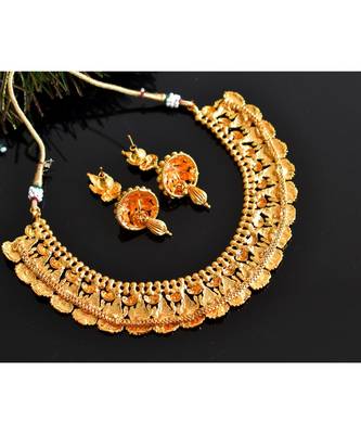Beautiful Antique Lakshmi Necklace Set  dj03497 5
