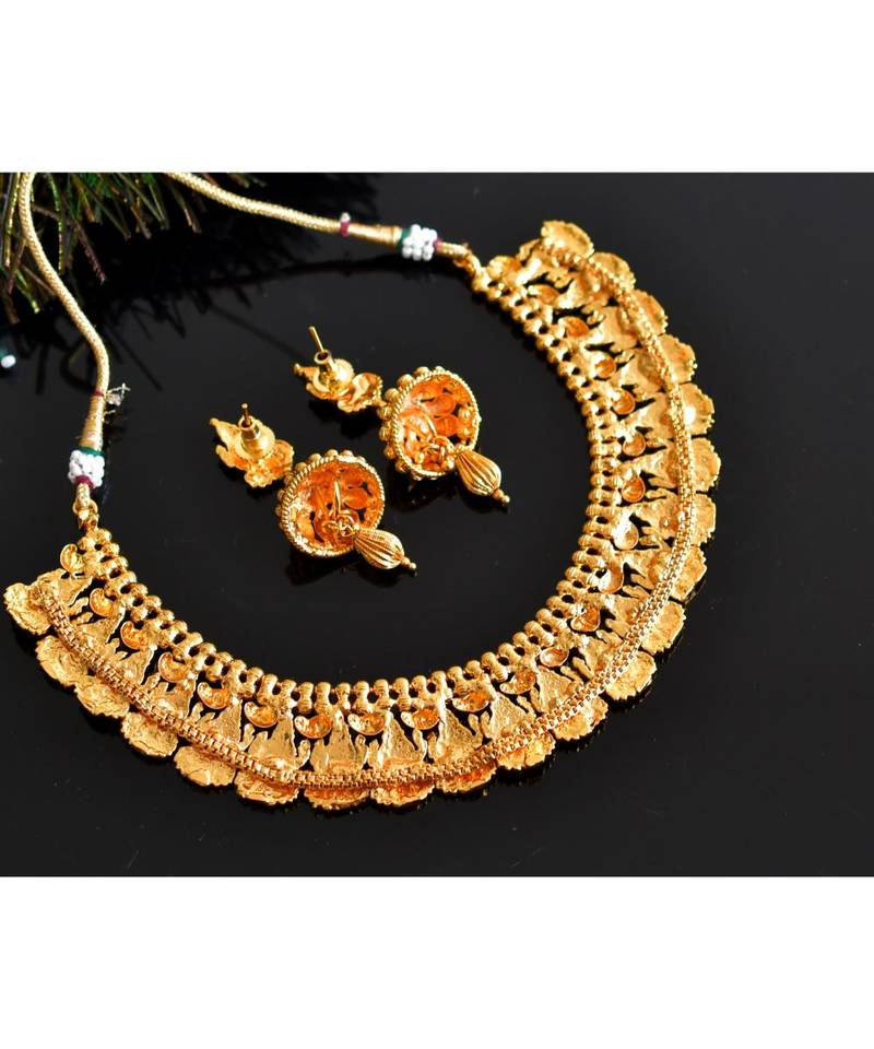 Beautiful Antique Lakshmi Necklace Set  dj03497