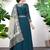 Turquoise Embroidered Faux Georgette Akarkali Suit