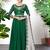 Green embroidered faux georgette salwar
