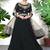 Black embroidered faux georgette salwar