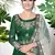 Green embroidered faux georgette salwar