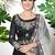 Black embroidered faux georgette salwar