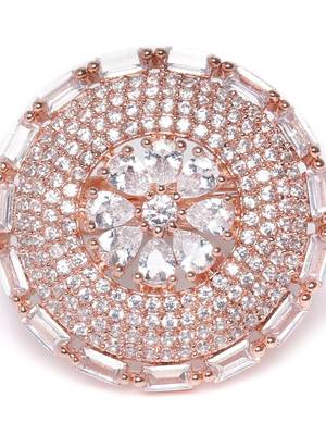 Platinum cubic zirconia rings 4