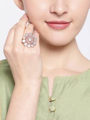 Platinum cubic zirconia rings 1