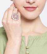 Platinum cubic zirconia rings