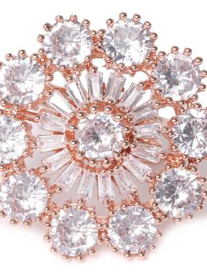 Platinum cubic zirconia rings 4