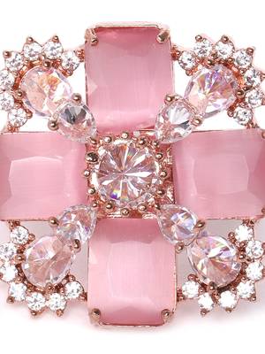 Platinum cubic zirconia rings 4