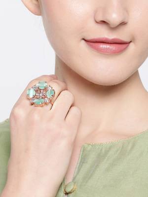 Platinum cubic zirconia rings 1
