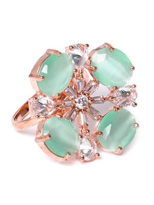 Platinum cubic zirconia rings 2
