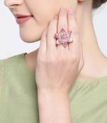 Platinum cubic zirconia rings