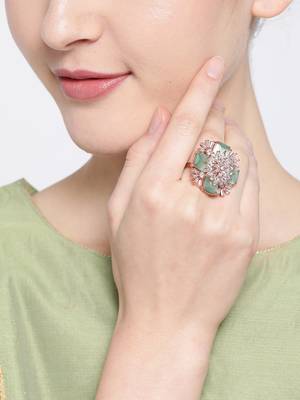 Platinum cubic zirconia rings 1
