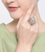 Platinum cubic zirconia rings