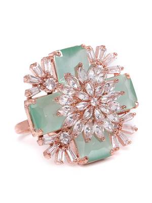 Platinum cubic zirconia rings 2