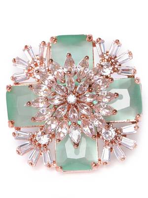 Platinum cubic zirconia rings 4