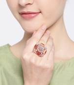 Platinum cubic zirconia rings