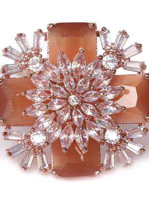 Platinum cubic zirconia rings 4