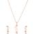 Gold cubic zirconia pendants