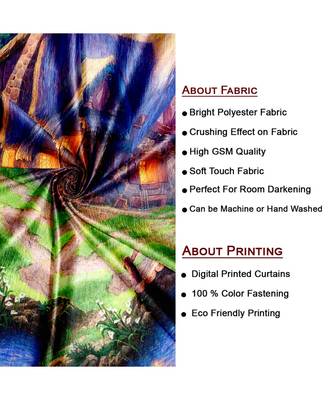 Multicolor Polyester Digtal Printed Curtain 3