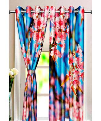 Peach Polyester Digtal Printed Curtain 2