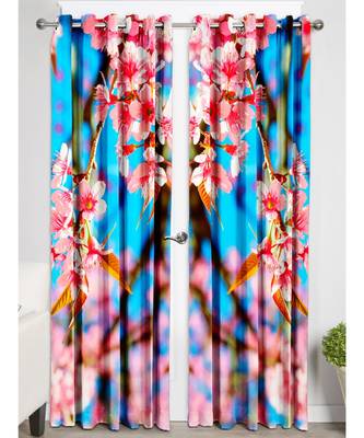 Peach Polyester Digtal Printed Curtain 4