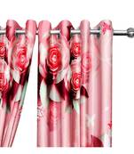 Peach Polyester Digtal Printed Curtain