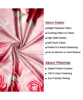 Peach Polyester Digtal Printed Curtain 3