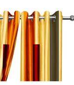 Yellow Orange Polyester Digtal Printed Curtain