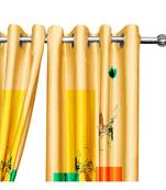 Eggnog Yellow Polyester Digtal Printed Curtain