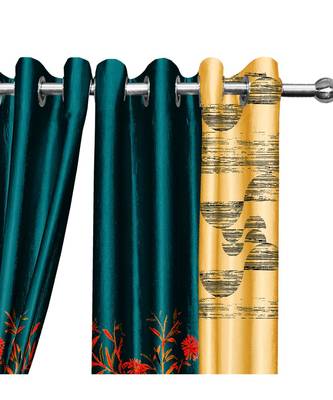 Eggnog yellow Rama Polyester Digtal Printed Curtain 1