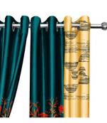 Eggnog yellow Rama Polyester Digtal Printed Curtain