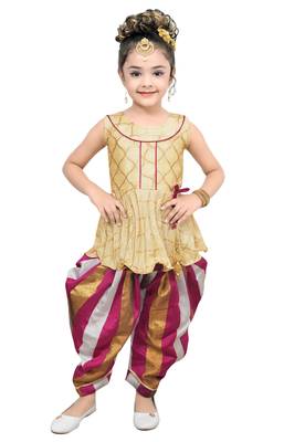 kbkidswear girls party wear kurta with dhoti pant . 1