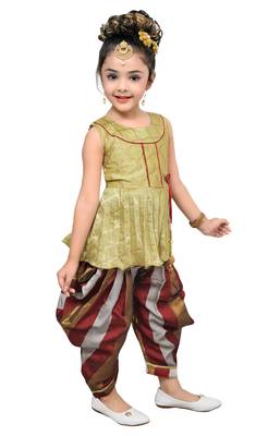 kbkidswear girls party wear kurta with dhoti pant . 3