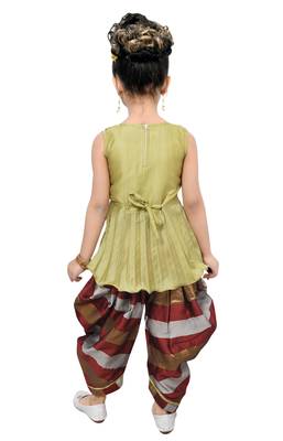 kbkidswear girls party wear kurta with dhoti pant . 5