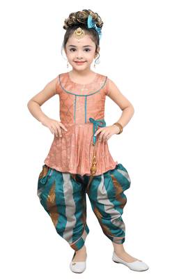 kbkidswear girls party wear kurta with dhoti pant . 1