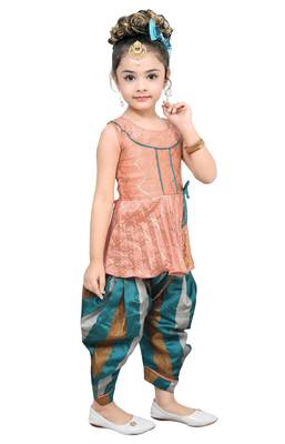 kbkidswear girls party wear kurta with dhoti pant . 2