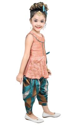 kbkidswear girls party wear kurta with dhoti pant . 3