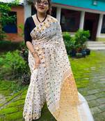 Lokho Buti Sost Dhakai Jamdani Saree