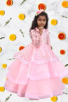 Baby Pink  Embroidery Gown